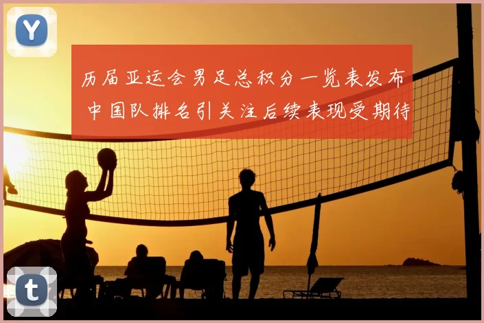 历届亚运会男足总积分一览表发布 中国队排名引关注后续表现受期待